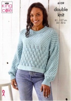 Knitting Pattern - King Cole 6159 - Simply Denim DK - Ladies' Sweaters